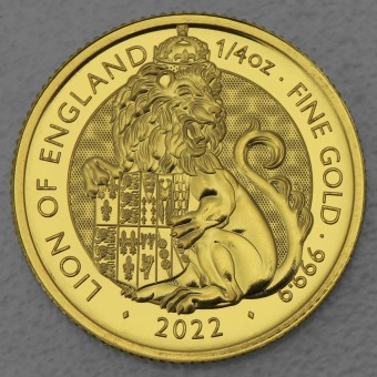 Goldmünze 1/4oz "Lion of England 2022" Royal Tudor Beasts Serie