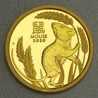 Goldmünze 1/4oz "Lunar III - Maus 2020" (PP) 