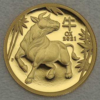 Goldmünze 1/4oz "Ochse" 2021 (PP) Lunar III – Year of the Ox (Australien)