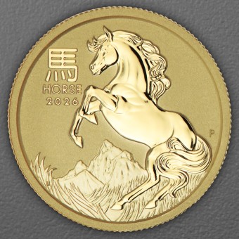 Goldmünze 1/4oz "Pferd" 2026 Lunar III – Year of the Horse (Australien)