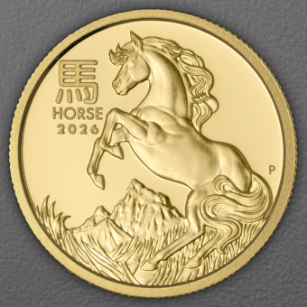 Goldmünze 1/4oz "Pferd" 2026 (PP) Lunar III – Year of the Horse (Australien)