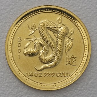 Goldmünze 1/4oz "Schlange" 2001 Lunar I – Year of the Snake (Australien)