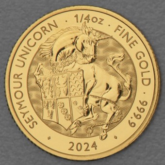 Goldmünze 1/4oz "Seymour Unicorn 2024" Royal Tudor Beasts Serie