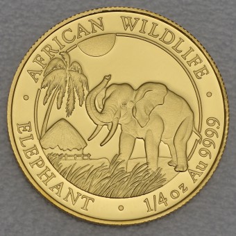 Goldmünze 1/4oz "Elefant" 2017 African Wildlife (Somalia)