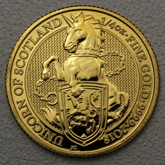 Goldmünze 1/4oz "Unicorn of Scotland" 2018 The Queen's Beasts (Großbritannien)
