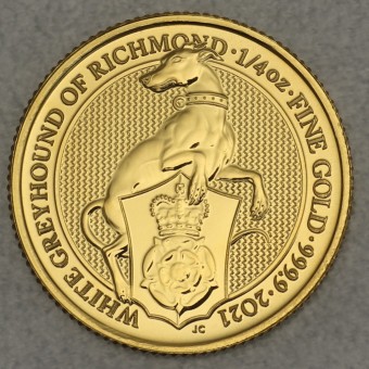 Goldmünze 1/4oz "White Greyhound 2021 Qu. Beast" 