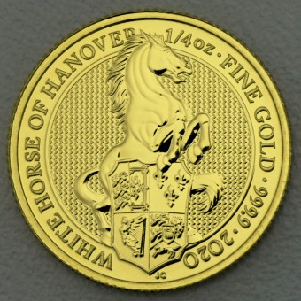 Goldmünze 1/4oz "White Horse 2020 Qu. Beast" 