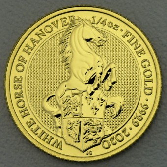 Goldmünze 1/4oz "White Horse of Hanover 2020" The Queens Beasts