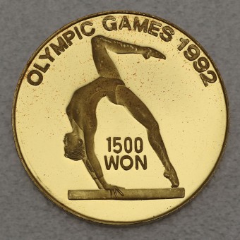 Goldmünze 1500 "Won-Olympiade" 1990 (Nordkorea)