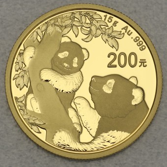 Goldmünze 15g "Panda - 2021" (China) 