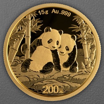 Goldmünze 15g "Panda" 2026 (China)