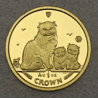 Goldmünze 1/5oz "Himalayan Cat & Kittens" 2005 Cats (Isle of Man)