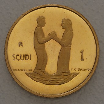 Goldmünze "1 Scudo" 1994 Internationales Jahr der Familie (San Marino)