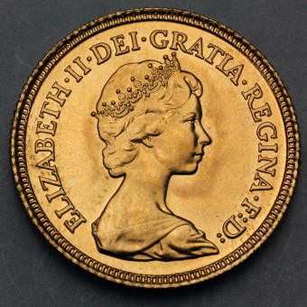 Goldmünze "1 Sovereign Elizabeth II." (1974-1984) 