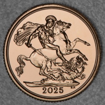 Goldmünze 1 Sovereign "Charles III." 2025 (Großbritannien)
