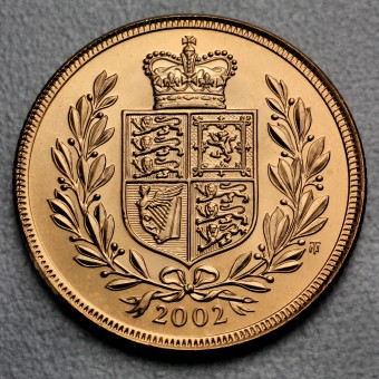 Goldmünze "1 Sovereign Elizabeth II." (2002) Gold-Jubiläum
