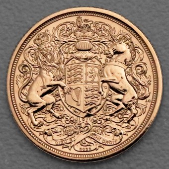 Goldmünze 1 Sovereign "Charles III." 2022 The Memorial (Großbritannien)