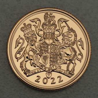 Goldmünze "1 Sovereign Elizabeth II." (2022) Platin-Jubiläum - 70 Jahre