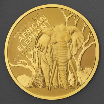Goldmünze 1oz "Afrikanischer Elefant 2022" (RAM) Australia Zoo