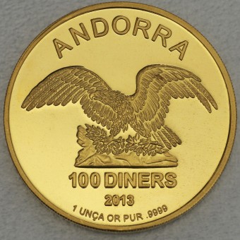 Goldmünze 1oz "Andorra Eagle" 