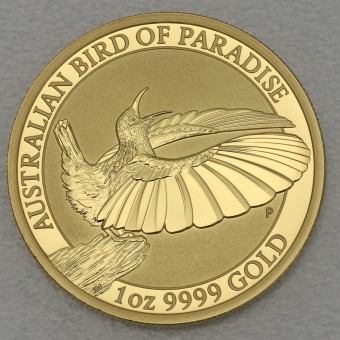 Goldmünze 1oz "Birds of Paradise" 2018 "Victoria s Riflebird"