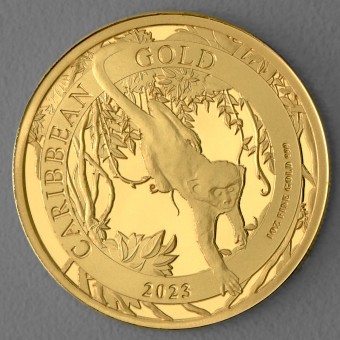 Goldmünze 1oz "Caribbean Green Monkey" 2023 Barbados
