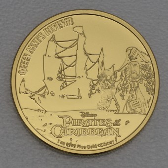 Goldmünze 1oz "Disney - Queen Anne s Revenge" Pirates of the Caribbean / Captain Blackbeard 2022