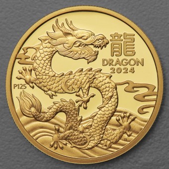 Goldmünze 1oz "Drache 2024 - Lunar III" (PP) Polierte Platte / Year of the Dragon