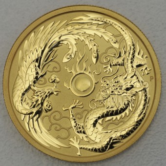 Goldmünze 1oz "Dragon+Phoenix" 2018 Chinese Myths & Legends