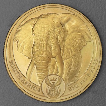 Goldmünze 1oz "Elefant" 2025 Big Five (Südafrika)