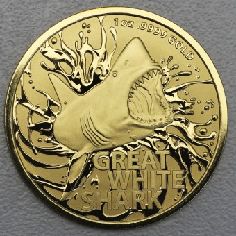 Goldmünze 1oz "Great White Shark 2021" (RAM) "Australias Most Dangerous" Serie