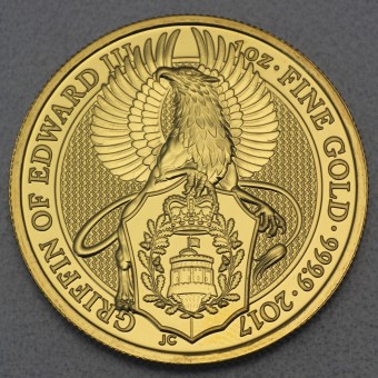 Goldmünze 1oz "Griffin of Edward III." 2017 The Queen's Beasts (Großbritannien)