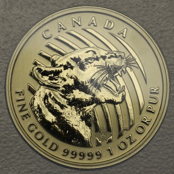 Goldmünze 1oz "Growling Cougar 2015" (Kanada) "Call of the wild" Serie