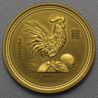 Goldmünze 1oz "Hahn" 2005 Lunar I – Year of the Rooster (Australien)