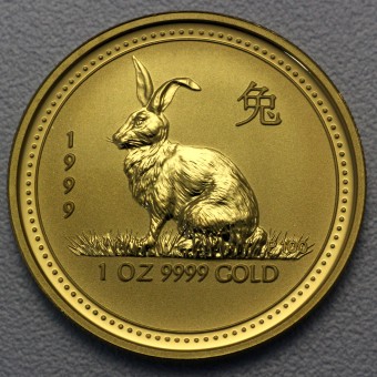 Goldmünze 1oz "Hase" 1999 Lunar I – Year of the Rabbit (Australien)