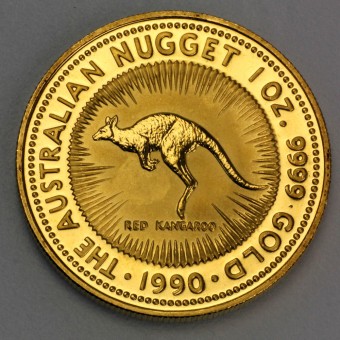 Goldmünze 1oz "Känguru/Nugget 1990" (Australien) 