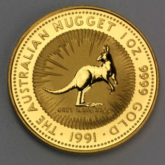 Goldmünze 1oz "Känguru/Nugget 1991" (Australien) 