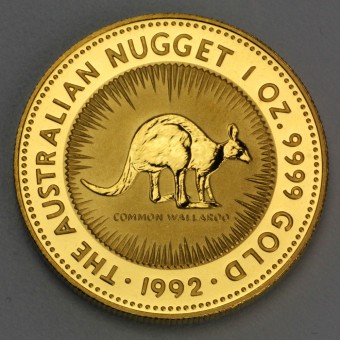 Goldmünze 1oz "Känguru/Nugget" 1992 (Australien)