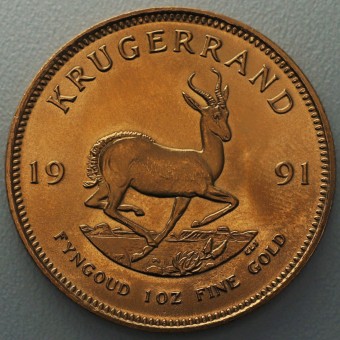 Goldmünze 1oz "Krügerrand" 1991 (Südafrika)