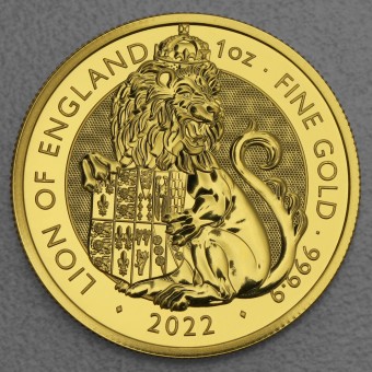Goldmünze 1oz "Lion of England 2022" Royal Tudor Beasts Serie