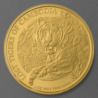 Goldmünze 1oz "Lost Tigers of Cambodia" 2023 (Kambodscha)