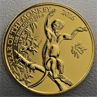Goldmünze 1oz "Lunar Affe 2016" Royal Mint (UK) 