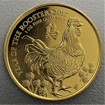 Goldmünze 1oz "Lunar Hahn 2017" Royal Mint (UK) 