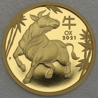 Goldmünze 1oz "Ochse" 2021 (PP) Lunar III – Year of the Ox (Australien)