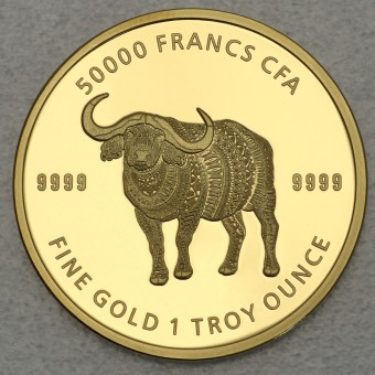 Goldmünze 1oz "Mandala Buffalo 2020" (Tschad) 