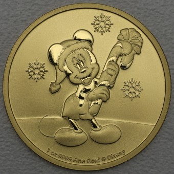 Goldmünze 1oz "Mickey Mouse Christmas" 2020 Disney (Niue)