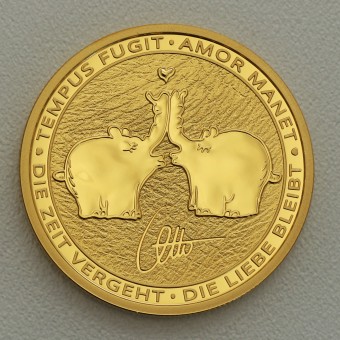 Goldmünze 1oz "Ottifanten - 2021" Kissing Ottifants