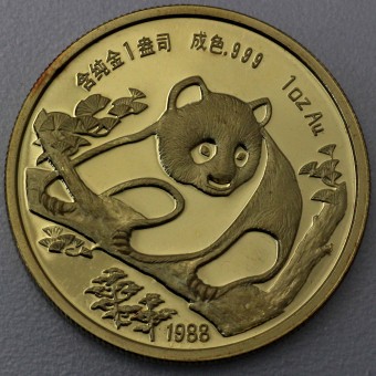 Goldmünze 1oz "Panda" 1988 (PP) Munich International Coins Fair (China)