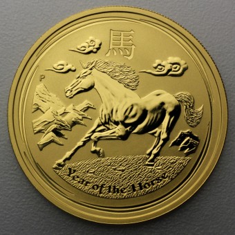 Goldmünze 1oz "Pferd 2014" Lunar II 