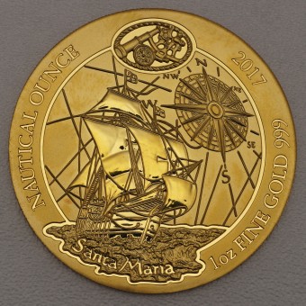 Goldmünze 1oz "Santa Maria" 2017 Nautical Ounce (Ruanda)